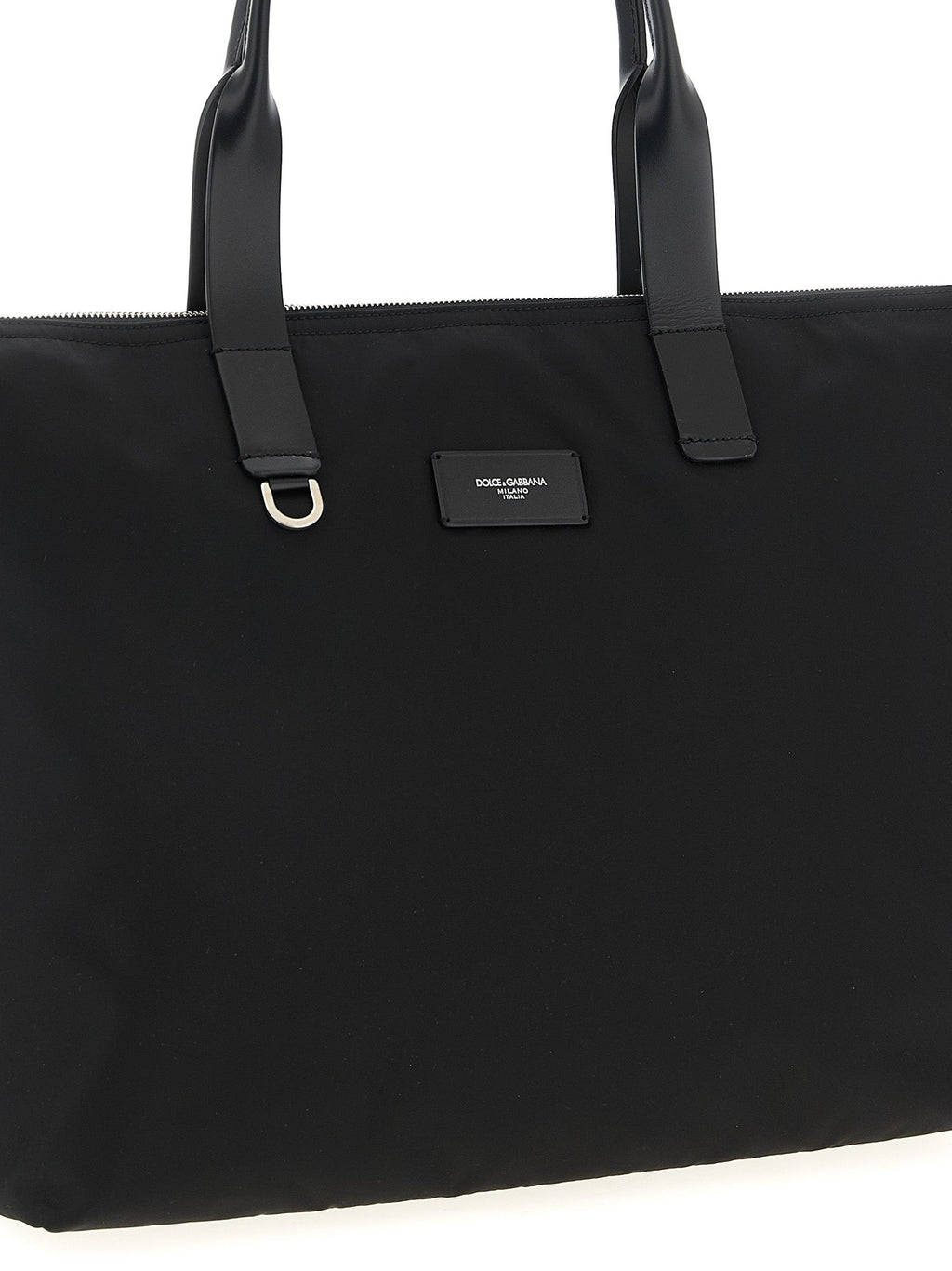 Dolce & Gabbana Men Media Logo Patch Shopping Bag