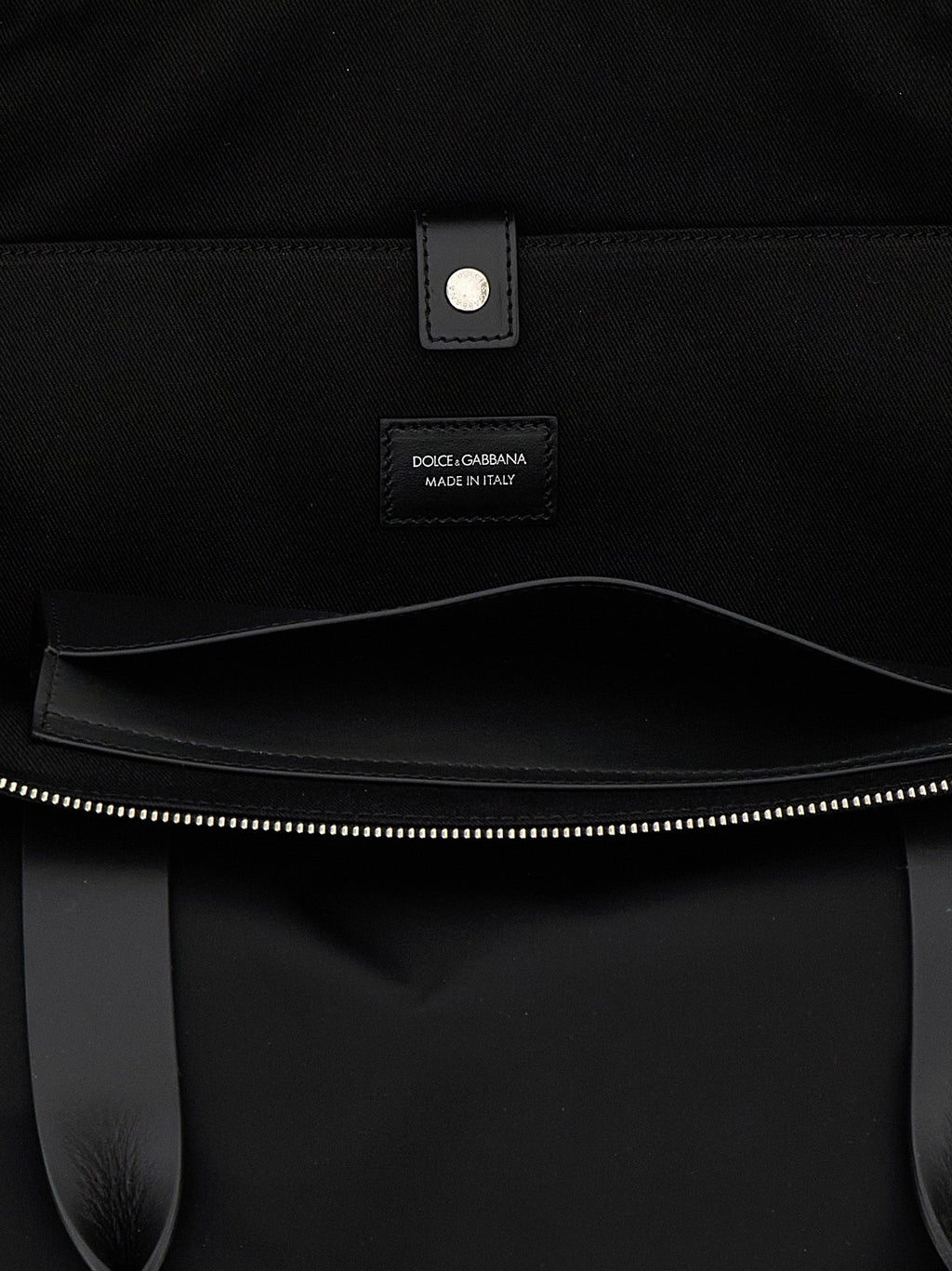 Dolce & Gabbana Men Media Logo Patch Shopping Bag