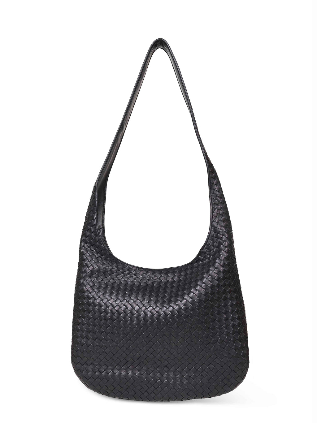 Bottega Veneta Men Black Veneto Large Crossbody Bag