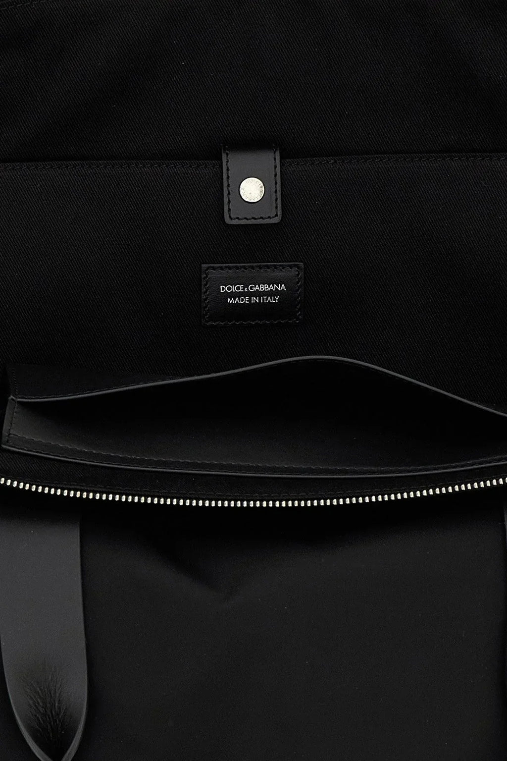 Dolce & Gabbana Men Media Logo Patch Shopping Bag