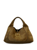 Gucci Women Softbit Maxi Suede Leather Shoulder Bag