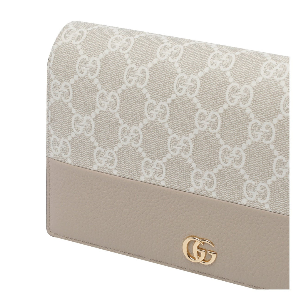 Gucci Women Gg Marmont Bi-Colour With Chain Wallet
