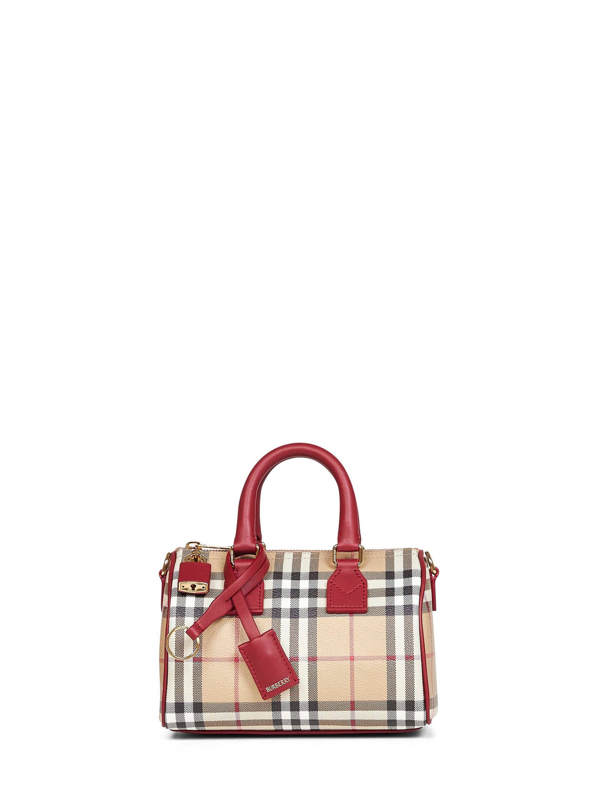 Burberry Women Archive Beige Check Mini Bowling Bag